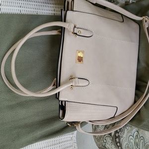 Taupe tote with detachable sholder strap by Avenue 9